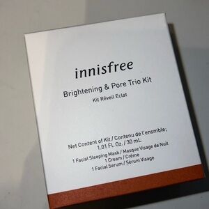 NEW Innisfree Brightening & Pore Trio Kit mask cream serum travel size 3 piece